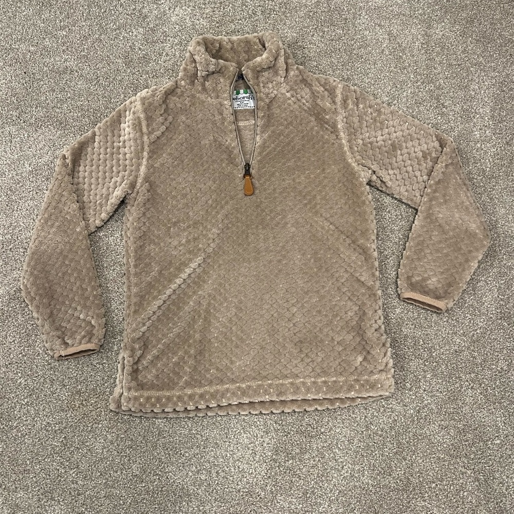 Cozy Kids' Tan Pullover half zip